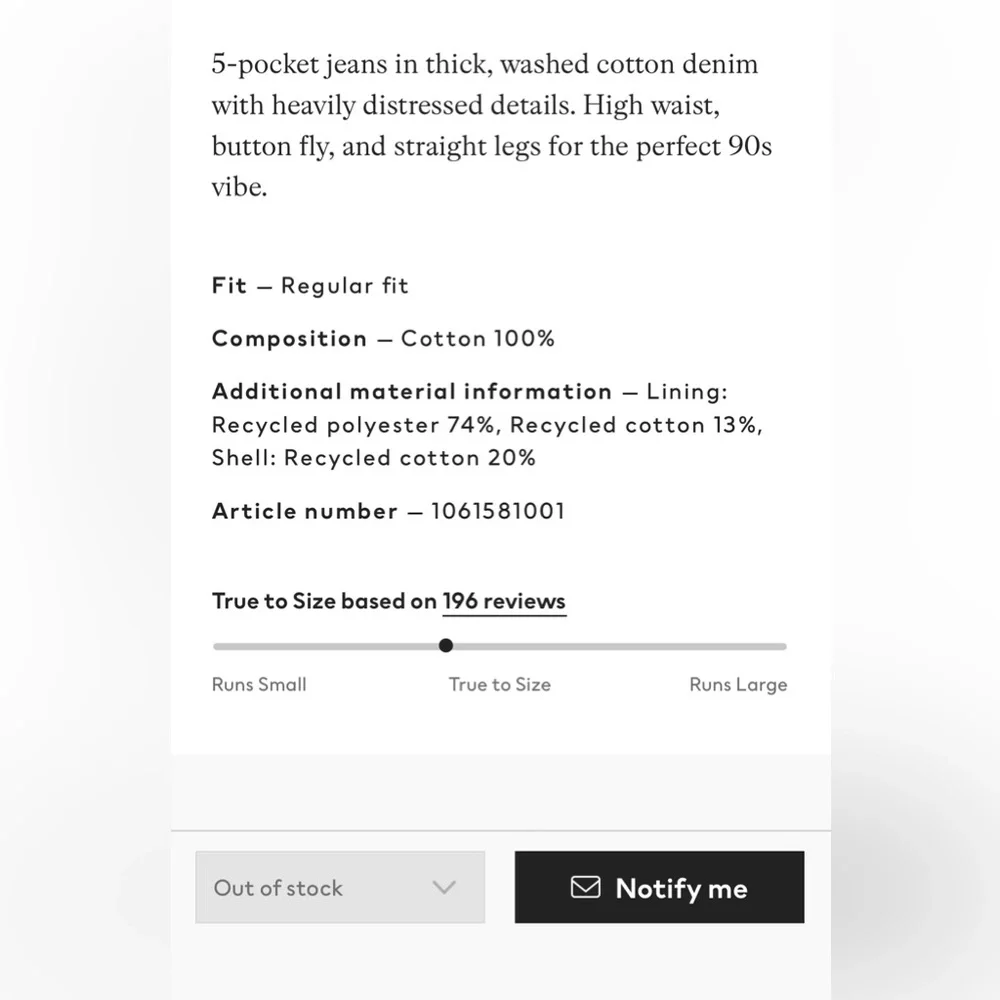 H&M straight high jeans-New - Picture 9 of 9